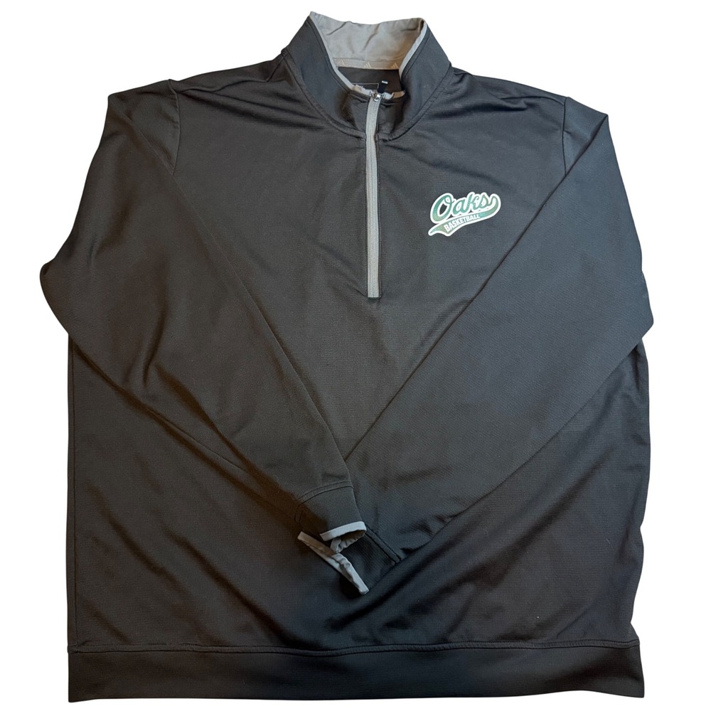 Adidas Oaks Basketball Quarter Zip Pullover Black Mens 2XL Long Sleeve‎ Athletic